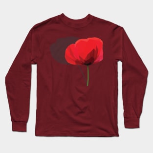 Low Poly Poppy Long Sleeve T-Shirt